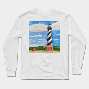 Lighthouse on Cape Hatteras National Seashore Long Sleeve T-Shirt